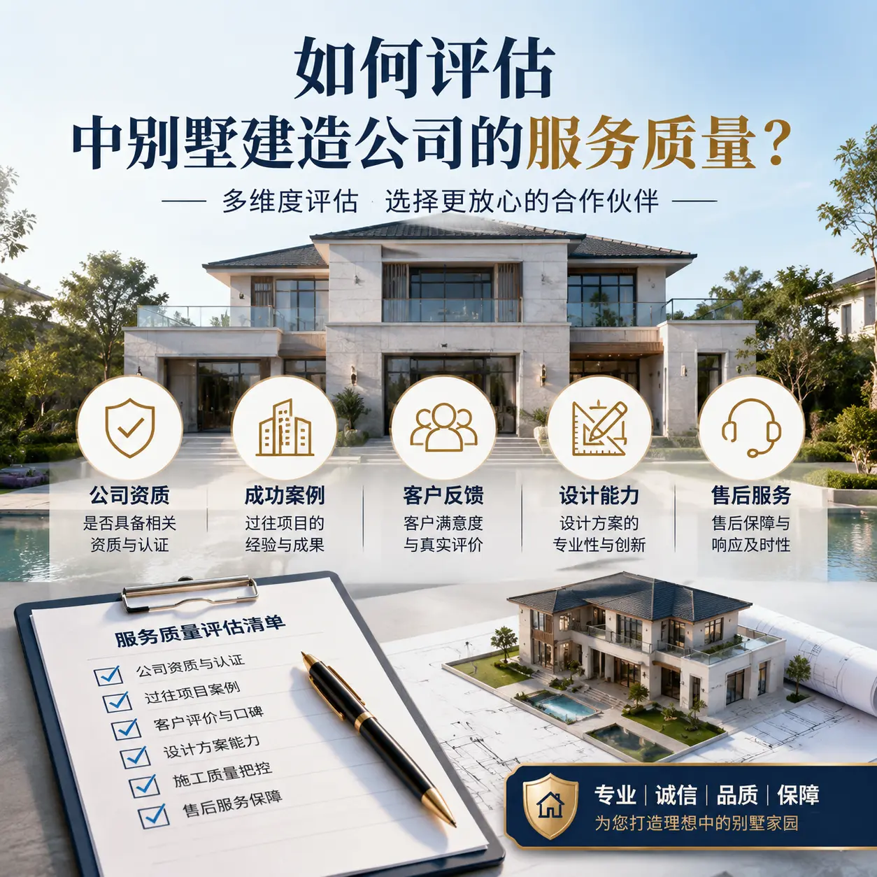 如何评估 黔西南 中别墅建造公司的服务质量？