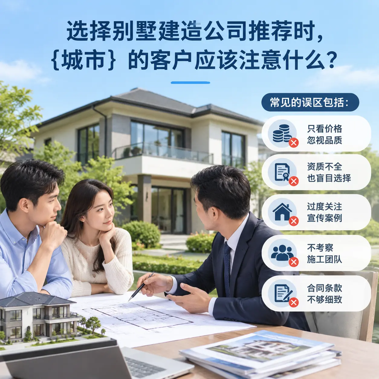 选择别墅建造公司推荐时,黔西南 的客户应该注意什么?
